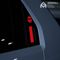 [3G MALL] 캐스퍼 스티커 튜닝 용품 2열 도어 캐치 손잡이 스마일 악세사리, 레드_리플렉터
