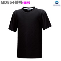 메덱스 (MD854BK) 남녀공용 고급쿨론사각원단 기능성반팔라운드티_라인몰티셔츠