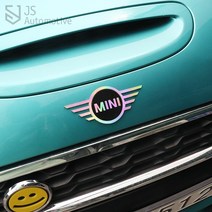 [mansubmall] 미니쿠퍼 컨버터블S 프론트 리어로고 엠블럼 마크 카본 홀로그램필름 튜닝몰딩 랩핑지 셀프 드레스업, 실버카본