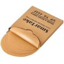 SMARTAKE 무표백 양피지 베이킹 시트 원형 10.2cm(4인치) 논스틱 프리컷 베이킹 양피지 베이킹 그릴 에어 프라이어 스팀 빵 컵 케이크 쿠키 등에 적합, Unbleached_7 Inches