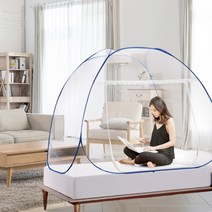 동네착한가게원터치 접이식 모기장 텐트 아기 침대 방충망 단문 캐노피, 1인용