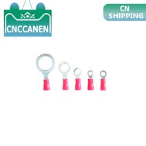 절연 링 터미널 커넥터 22-16 AWG 0.5-1.5mm2 빨간색 M3/M4/M5/M6/M8/M13 PVC 와이어 케이블 전기 크, 04 100PCS_02 RVS1.25-3.5