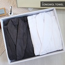 송월타월 40수 호텔 샤워가운 2개 선물세트박스포함, 색상:07딥그레이+딥블루