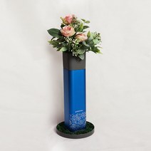 오즈디 꽃 화분소화기 명절 스승의날 선물 화병 꽃병 화초 축하용품, 블루컬러-아스틸로즈(조화)