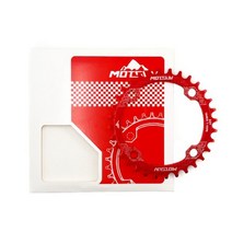 좁은 와이드 체인링 104BCD 32T 34T 36T 38T 체인 링 MTB 산악 자전거 104mm 크랭크 세트 톱니 플레이트 부, 02 Red, 01 104MM