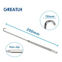 애완동물 200mm 긴 자궁 후크 동물 난소 절제술 스프레이 스누크 개 고양이 수의학 애완 정형 외과 기구 1, [10] Non slip silver 10mm