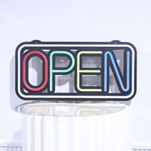 LED오성 오픈 카페 간판 대형 OPEN LED 네온보드 LED 네온사인 영업중 아크릴, 2.네온 OPEN 사각
