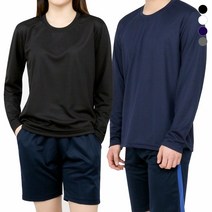 무지 드라이쿨 기능성 쿨론 냉감 라운드 빅사이즈 긴팔 티셔츠(남여공용)