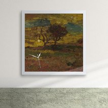 [바보사랑] px008-명화34_아돌프몽티셀리_일출과일몰액자벽시계[꾸밈], 프레임선택/타입:화이트/B일몰