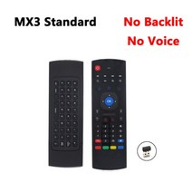 MX3 에어 마우스 음성 백라이트 원격 제어 리모컨 2.4G RF 무선 키보드 X96 미니 KM9 A95X H96 맥스 안드, 01 MX3 A  Standard