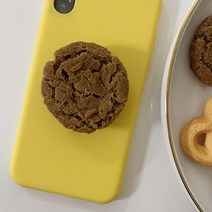위다드 휴대폰 스마트톡 쿠키 음식 입체 그립톡, 초코카라멜톡