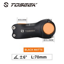 자전거각도조절스템 높이 조절 스템 TOSEEK 탄소 MTB 자전거 줄기 617 Degree318mm 핸들 전원 라이저 블랙 매트 Moutain 도로 바 홀더 사이클링 부품, Matt-Angle 6-70mm
