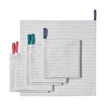 [이케아] GRUPPERA 그루페라 냅킨6개세트 33x33, 색상:화이트블랙_303.577.29, 상세 설명 참조