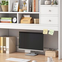 책상 책꽂이 선반 2단 (92cm) (화이트)