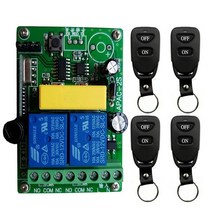 릴레이 무선 원격 제어 라이트 스위치 10a 출력 라디오 ac 220v 2ch 2 채널 수신기 모듈 벨트 버클 송신기, 회색, 433MHz