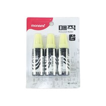 +[플렉스온]+모나미 병매직 흑색 3입 유성 펜 잉크+[FLEXON]+