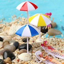 미니 파라솔 모형 여름소품 썸머 인테리어 7.5cm 3색 택1 디오라마 재료 테라리움 피규어 미니어쳐, 레드