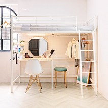 일루일루 이층벙커침대 모음, 코모드i반반한벙커침대 프레임만, 화이트