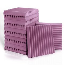 음향사운드디퓨저 판넬 스피커흡음판 방음재 방음 흡음 베이스트랩 103719, 12Pack, Purple