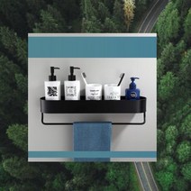 ¶⊙핫딜_A+ 포함 블랙 선반 욕실 수납 50cm 수건걸이 틈새 철제 (!*pcx), ☞ 해당 상품 선택하기_Mognol™