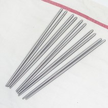 진공스텐젓가락 줄무늬5P