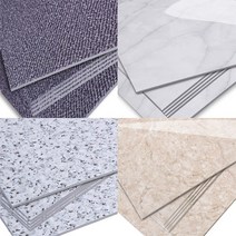 국내생산 스티커형 점착식 데코타일 3T 6장 11컬러, (TI-03) 무광 콘크리트 딥그레이