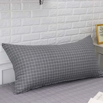 [준앤종] 체크무늬 헤드쿠션(솜포함), 그레이