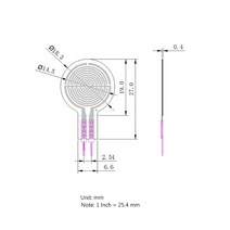 압력센서 다기능 압력 센서 RPC183ST 유연한 박막, 1개