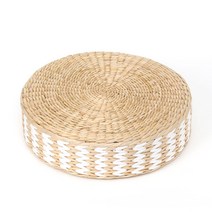 데이리빙 홈센스 라탄 쿠션 방석 통기 천연 원형 40X10 화이트 라탄스툴 라탄소품