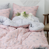 헬씨지니 리버서블 양면 봄 가을 사계절 이부자리 인테리어 호텔 기절 차렵이불 SS/Q