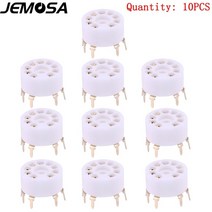 진공관앰프 오디오 증폭기 앰프 9pin tube socket pcb mount b9a 세라믹 밸브 소켓 12ax7 12au7 ecc82 5670 e88cc ecc83 빈티지, 금도금 10개