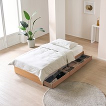 공간사이 비올라 3단 수납침대 슈퍼싱글 퀸, 오크, 03_수납침대+독립매트SS GS1283