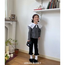 골지 스트라이프 빅카라 티셔츠 봄 여아 유아 아동 키즈 주니어 초등학생 S-JM