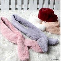 베이직 슬림 밍크목도리/인조모피/퍼/겨울목도리