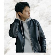 빈폴 가죽 MA1 아우터 블랙 BC313ZC015