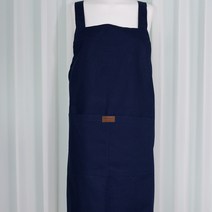 사랑예감 국내산 패션 수제 앞치마, 남색