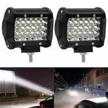 작업등 화물차작업등 충전식 작업등 LED 작업등 40W 72W 헤드라이트 12V 자동 6D 오토바이 램프 트럭 보트 트랙터 트레일러 오프로드 작업등, 03 2 piece 72W