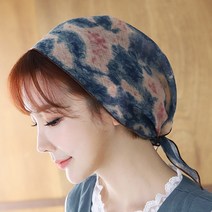 [디얼마미] 모시 나염 스카프 미시 중년 여성 50대 엄마스카프