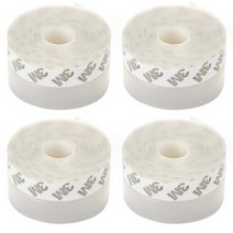 드림시오 3M 외풍차단 실리콘 접착식 문풍지 투명 25mm x 길이 총 10m, 2.5m x 4개 총 10m