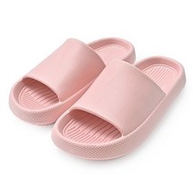 남성용 두꺼운 바닥 야외 슬리퍼 캐주얼 미끄럼 방지 비치 부드럽고 편안한 플랫폼 여성용 홈 여름, 38-39, Pink3