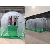 비닐 하우스 온실 텃밭 정원 야외 농업 조립식 창고, 가로 2미터 세로 4미터 높이 2미터, 1개