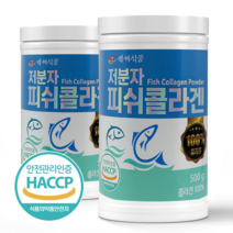 백세식품 저분자 피쉬콜라겐 분말 500g통 HACCP인증제품 먹는 콜라겐, 2통, 500g
