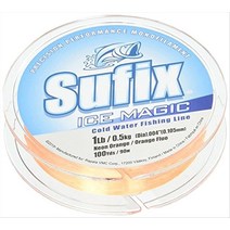 Sufix Ice Magic 91.4m(100야드) 스풀 사이즈 낚싯줄 (네온 오렌지 1.8kg(4파운드)), 1-Pound, Multi