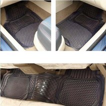 자동차바닥매트 친환경 PVC라텍스 방수 통용 플라스틱 자동차 신발깔창 투명 편한청소 패키지 4매입, T08-침술 신발깔창 체크 블랙 4매입 1.8kg