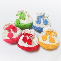 핫뜨개뜨개 귀염뽀짝 색동 아기 복주머니 / 설날선물 어린이 세뱃돈 용돈주머니 뜨개 복조리 가방 파우치 조카선물