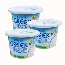 풀무원다논 그릭 달지않은 플레인 450g, 450g 3개