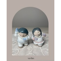 [앤틱/M][세트] 야드로 나오 에스키모 소년과 소녀 Eskimo Smile & Wave 5070 5071, 확인하였습니다.