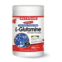 뉴트리돔 L-글루타민 파우더 300그램 비건 무설탕 무향 천연 아미노산 보충제 분말 파우더 가루 장건강 | 캐나다 직구 영양제 - 카포리아, 1개, 300g