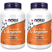 NOW 나우푸드 L-아르기닌 1000mg 비건 캡슐 120정 2통 240정, 120개(2개들이)