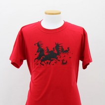 큐신라 경주 티셔츠 빨강 천마도2 25 반팔